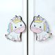 Handcrafted Acacia Wood Baby Unicorn Handle Pair